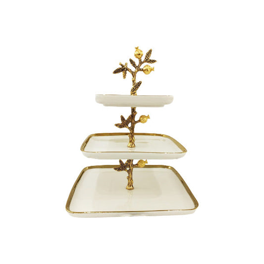 WB1155 3Tier SweetDish 6Pcs-Ctn