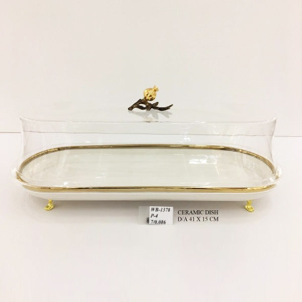 WB1378 SWEET DISH L 41x15cm (G)