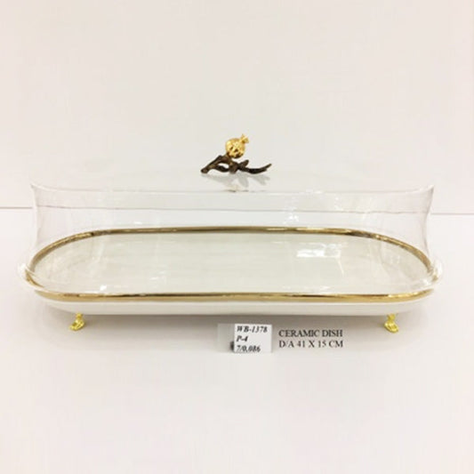 WB1378 SWEET DISH L 41x15cm (G)
