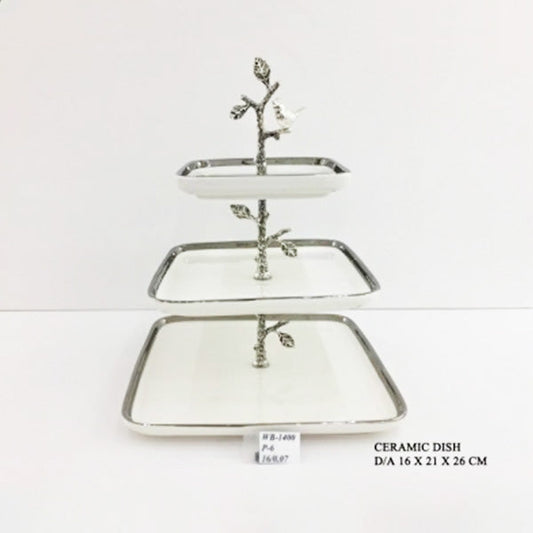 WB1400 3 TIER SWEET DISH 16x21x26cm (S)