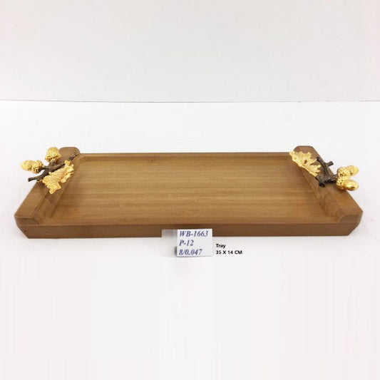 WB1663 Wood Tray 35x14cm (G)