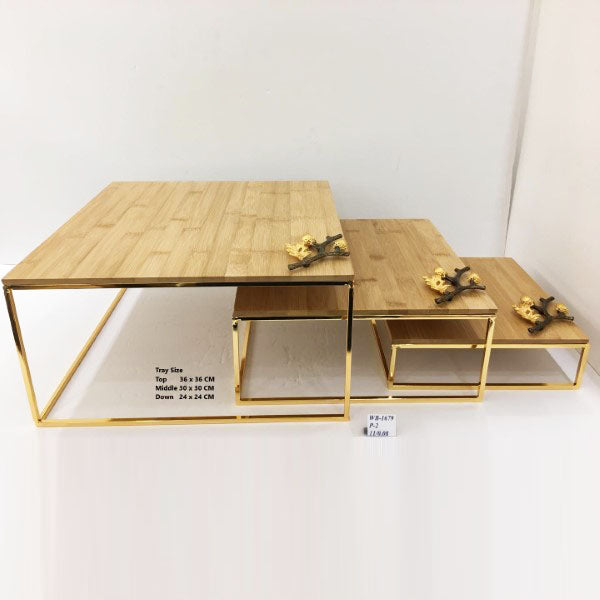 WB1679 3Pcs W-Plater Set 24,30,36cm(G)