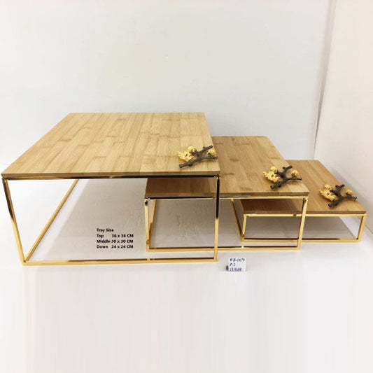 WB1679 3Pcs W-Plater Set 24,30,36cm(G)