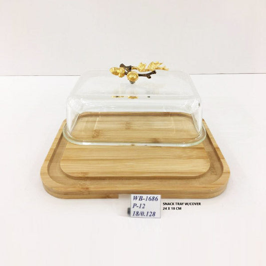 WB1686 W-Snack Tray W-C 24x18cm (G)