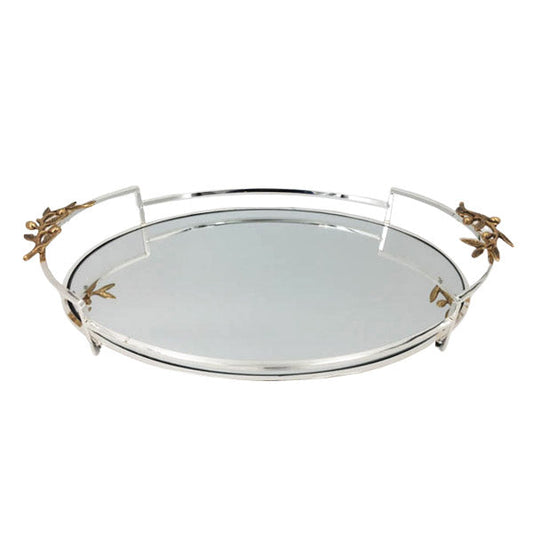 WB394 Silver Mirror Tray ORCHID 4c