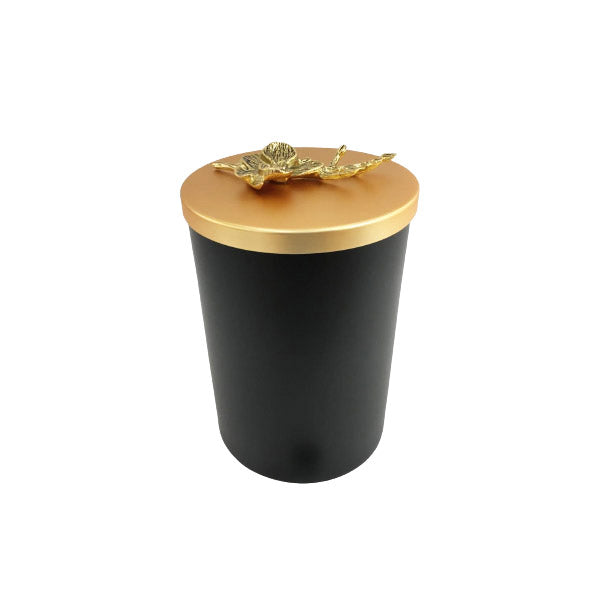 WB408 Round Blk+Gold Jar (L) ORCHID 24c