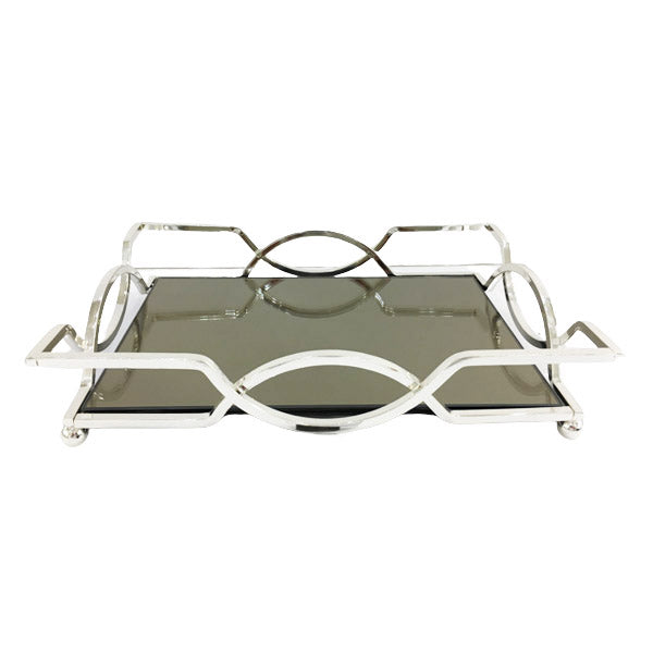 WB568 Rect Black Mirror Tray ORCHID 8c