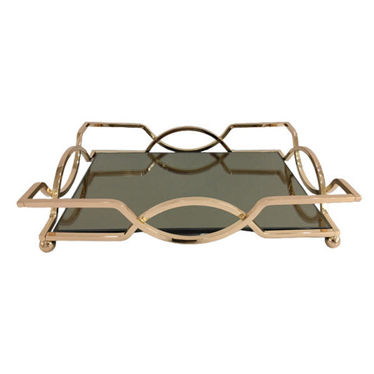 WB569 Rect Copper Mirror Tray ORCHID 8c