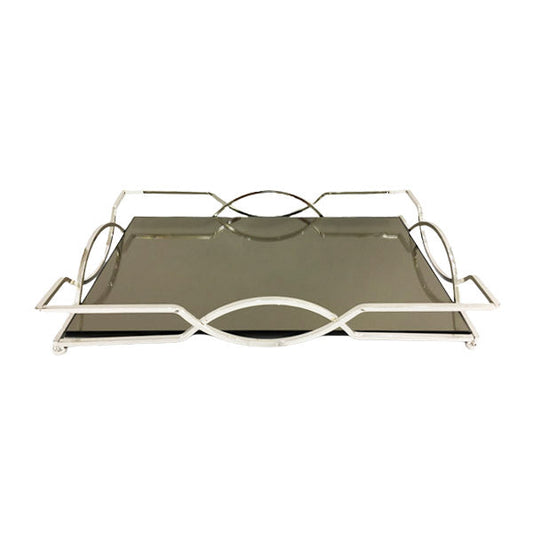 WB570 Rect Black Mirror Tray ORCHID 6c