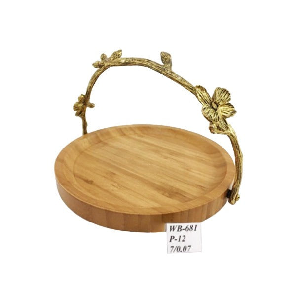 WB681N 20cm Wooden Basket (G) 12c