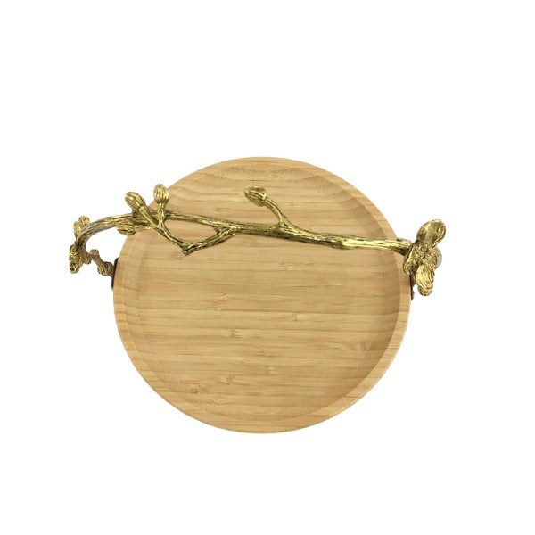 WB683 Wooden Serving Holder Gold