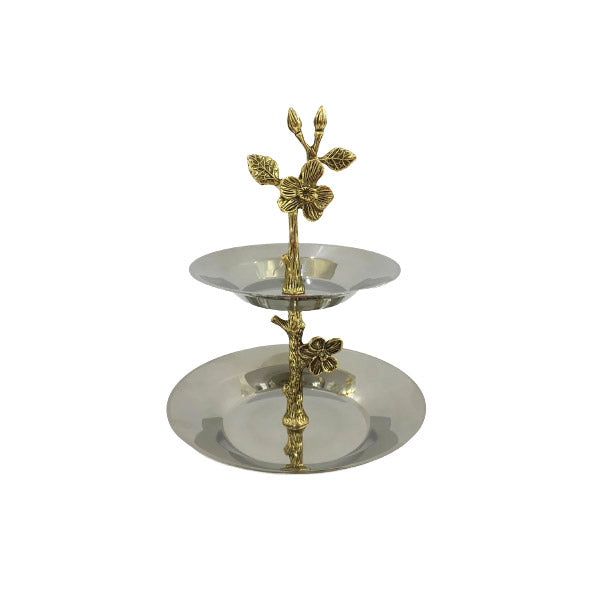 WB725 2Tier Sweet Dish Orchid 12c