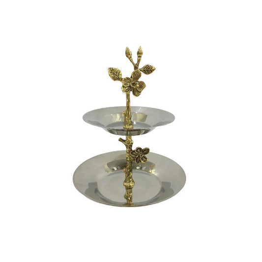 WB725 2Tier Sweet Dish Orchid 12c