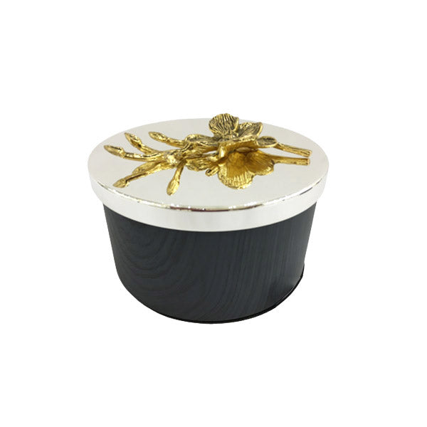 WB742 Jar Black Silver Small ORCHID 24c