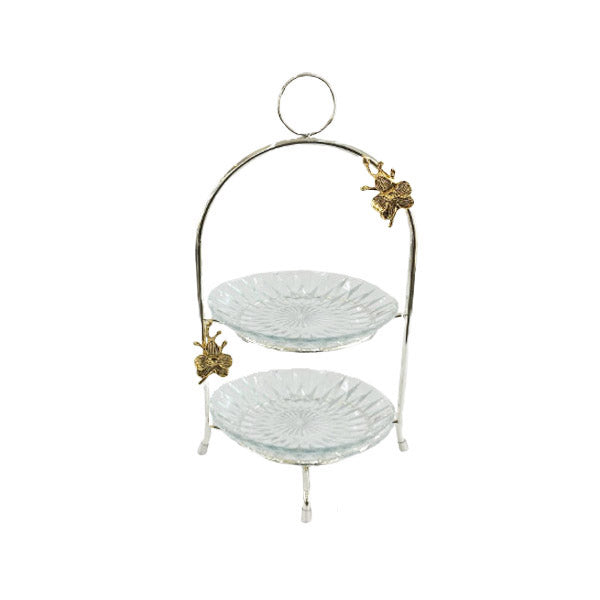 WB769 2Tier Glass Pastry Stand (S)ORCHID