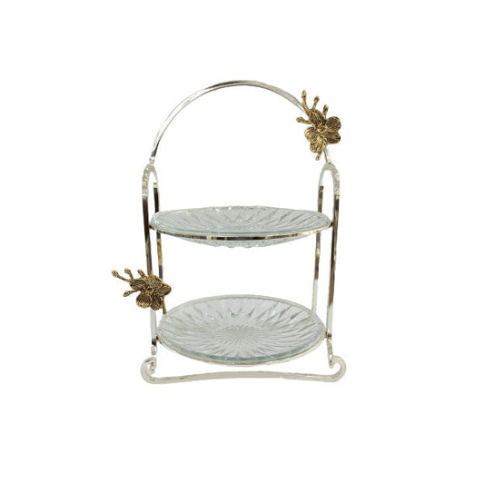 WB771 2Tier Glass Pastry Stand (S)ORCHID