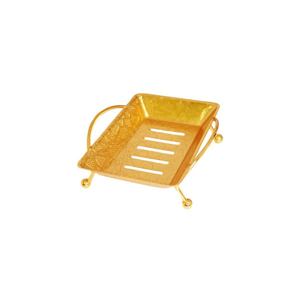 YM010 Soap Dish Gold Line 12*8.5*4.5 50c