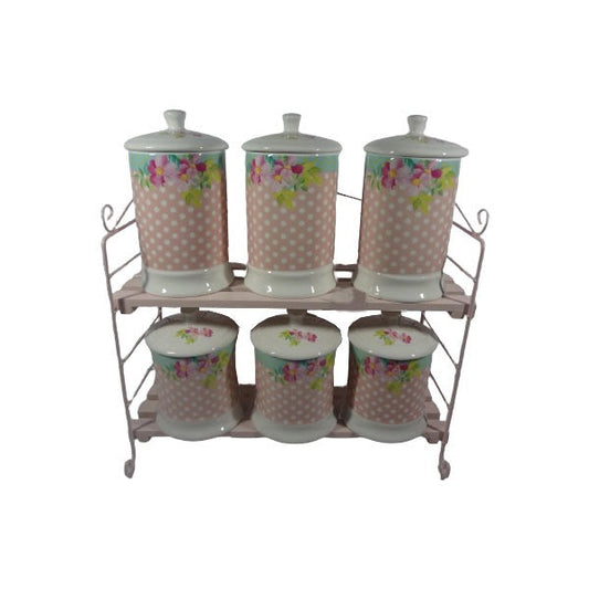 ZP396 6P Jar Set Pink+Rose ANGELA 4c