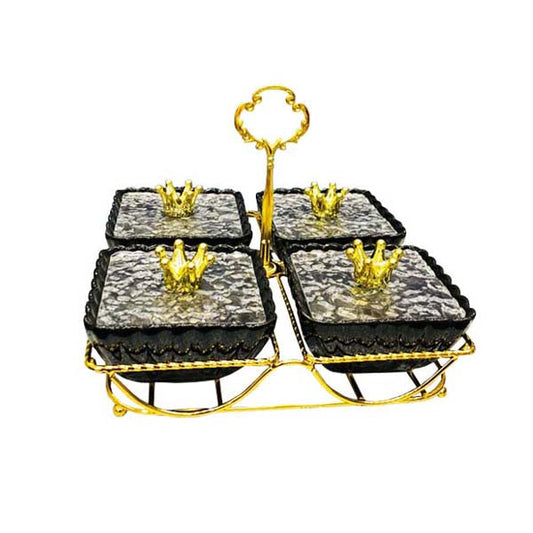 ZQ-026B-4 Condiment W-Stand Black 20c