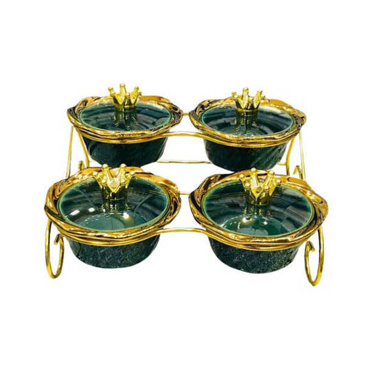 ZQ-028G-4 Condiment W-Stand Green 16c