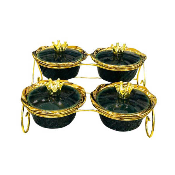 ZQ-029B-4 Condiment W-Stand Black 16c