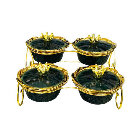 ZQ-029B-4 Condiment W-Stand Black 16c