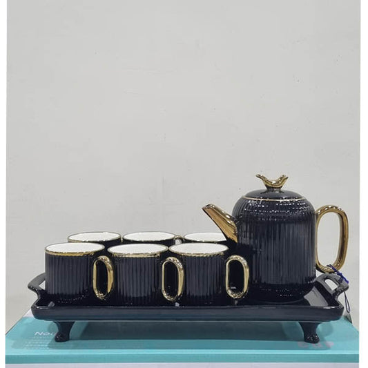 ZQ-142-8 Pcs Tea Set Black-G 8c