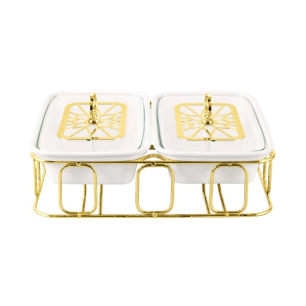 BR04003 TWIN 12"RECT. CASSEROLE  STD 2c