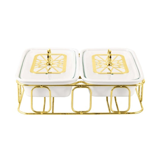 BR04003 TWIN 12"RECT. CASSEROLE  STD 2c
