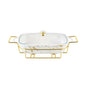 BR4012 16"RECT. CASSEROLE CANDLE STND 4c