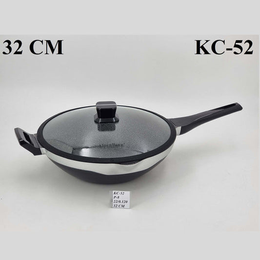 KC52 32cm Wok Black/Silver ALPENBURG 8c