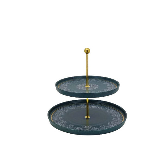 MK279 2Tier Pastry SeaGreen ANGELA 12c
