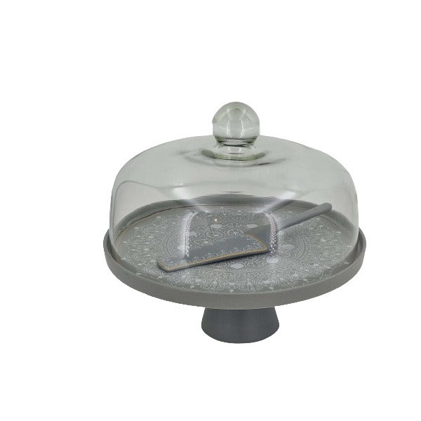 MK294 Cake Dish Gray With G-Cover H-D 4c
