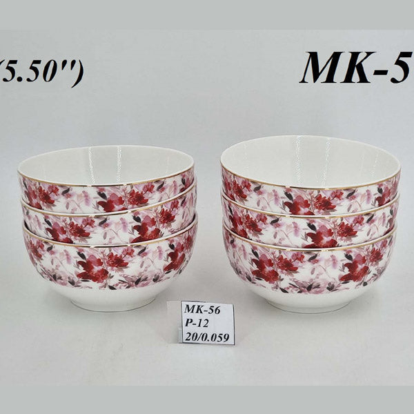 MK56 6Ps Red Round Bowl Angela 12c
