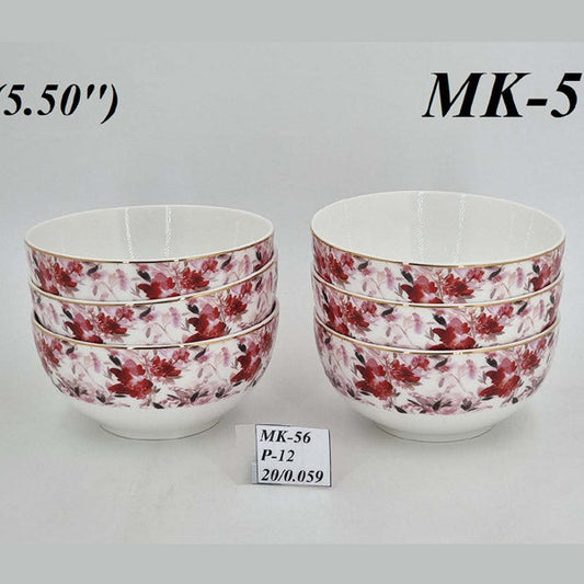 MK56 6Ps Red Round Bowl Angela 12c
