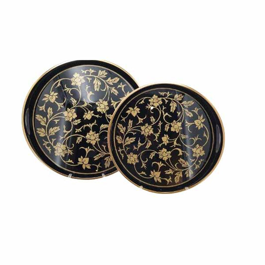 RY217 2 Piece Round Serving Tray Curved